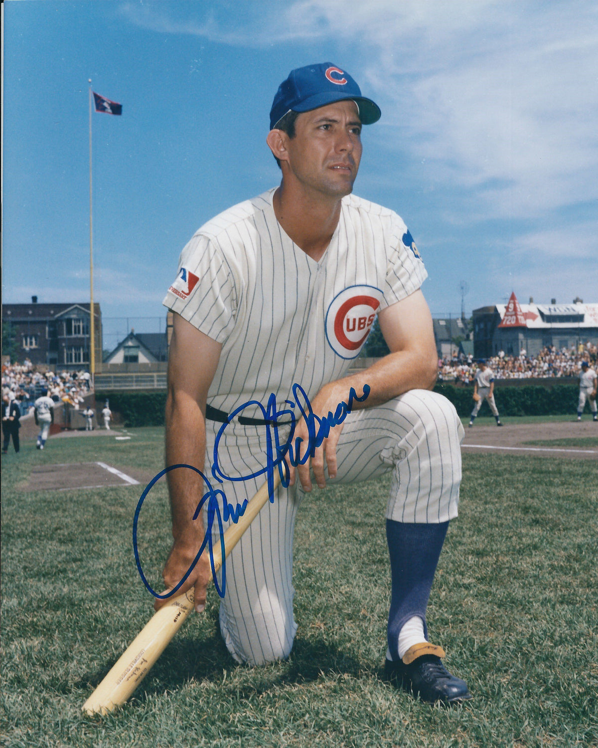 AUTOGRAPHED JIM HICKMAN 8X10 Chicago Cubs Photo