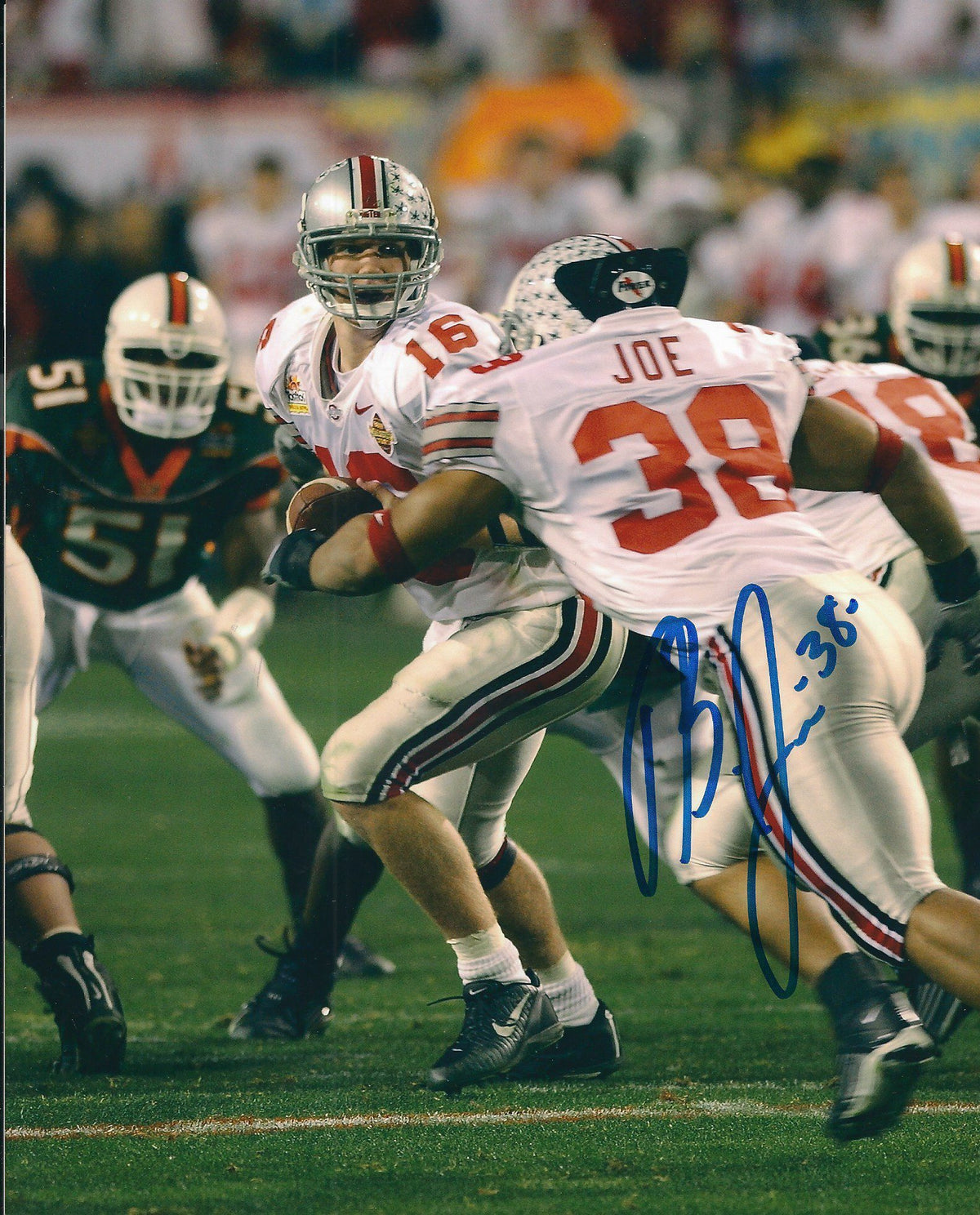 Autographed BRANDON JOE 8X10 Ohio State University Photo