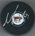 Autographed MAX DOMI Arizona Coyotes Hockey Puck