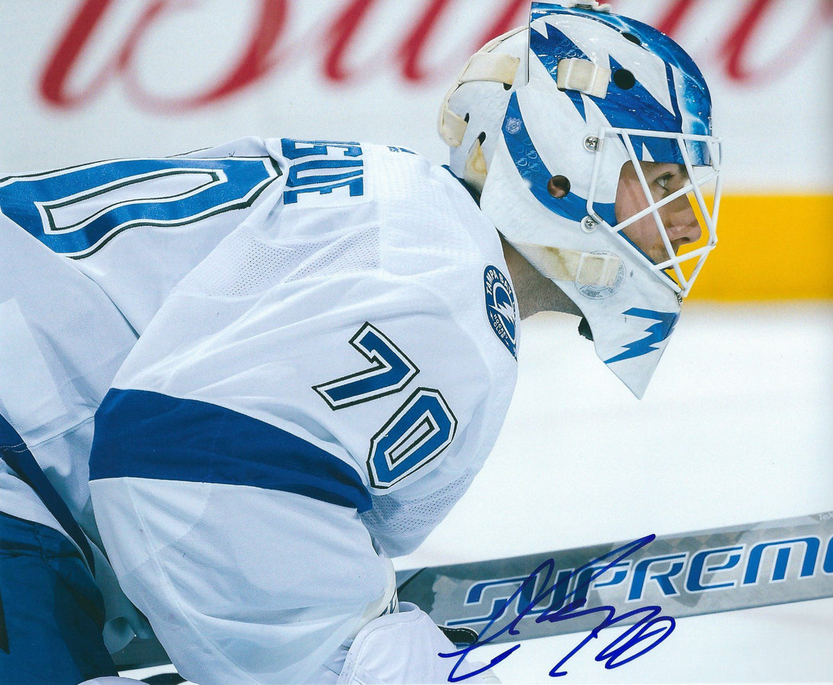 Autographed LOUIS DOMINGUE 8x10 Tampa Bay Lightning photo