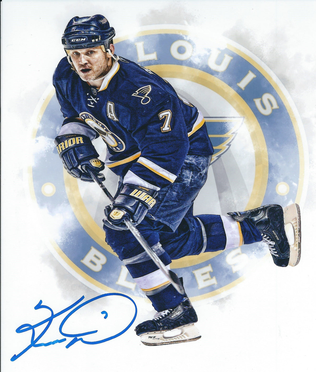 Autographed KEITH TKACHUK 8x10 St. Louis Blues Photo
