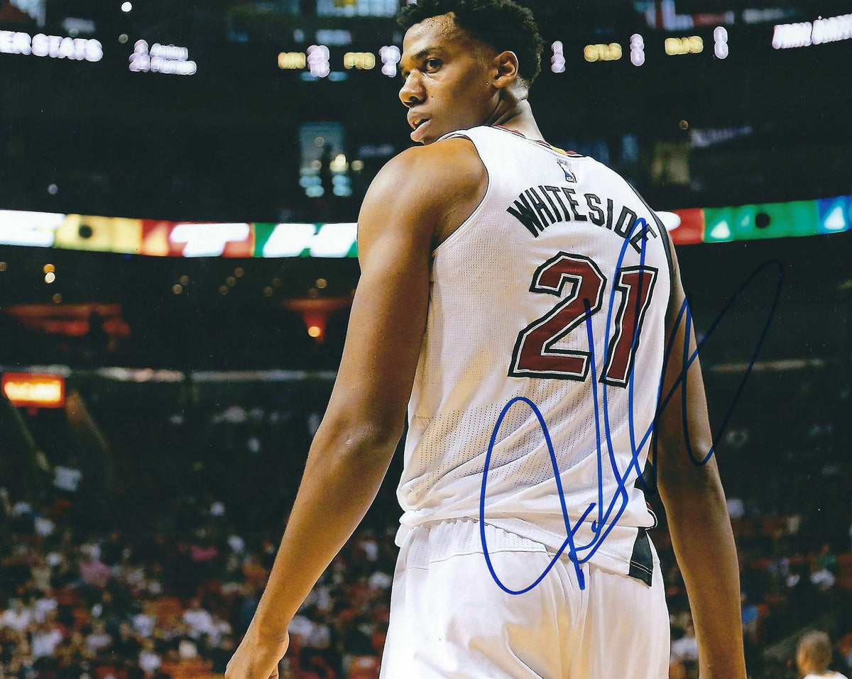 Autographed HASSAN WHITESIDE 8x10 Miami Heat Photo