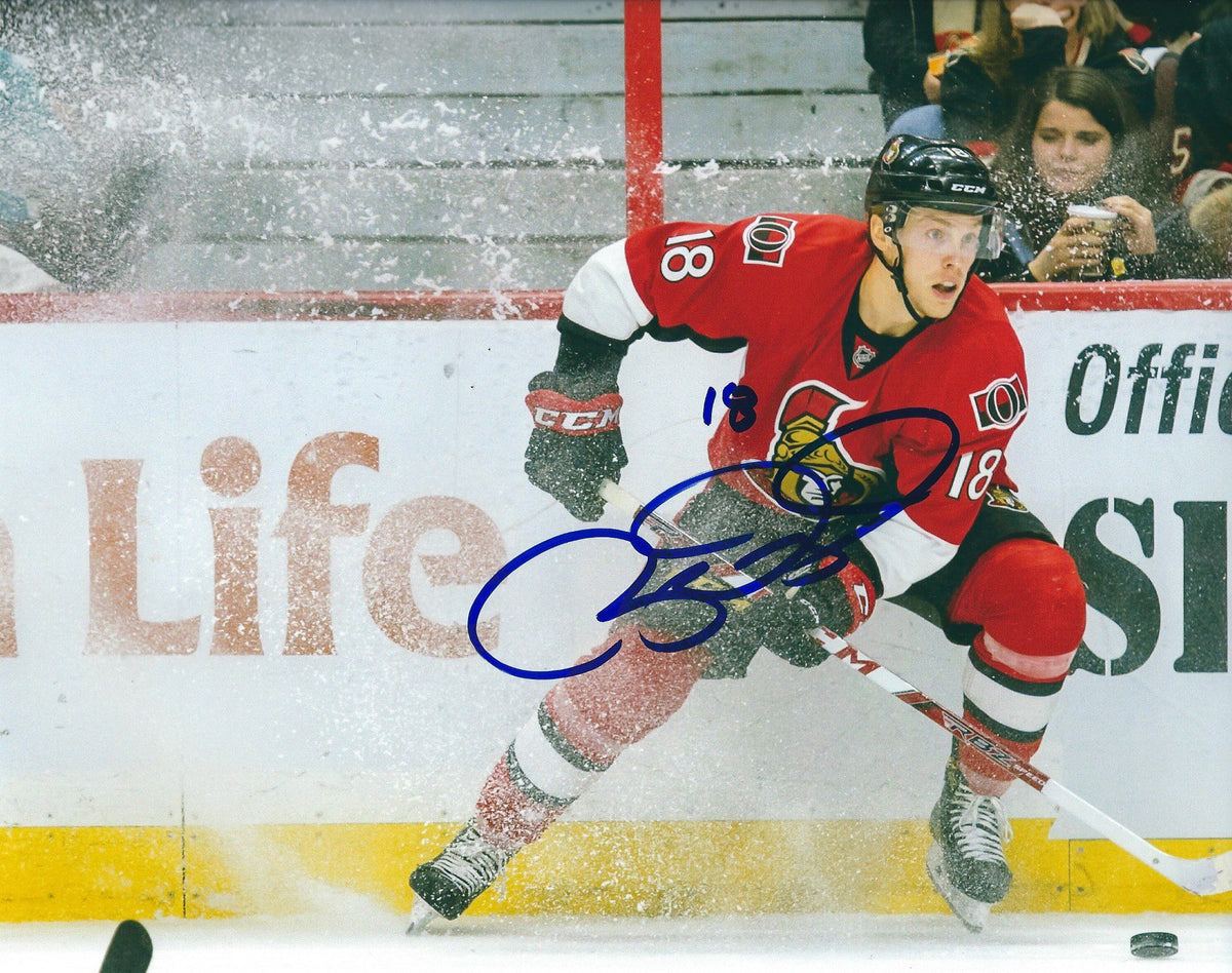 Autographed RYAN DZINGEL 8X10 Ottawa Senators photo