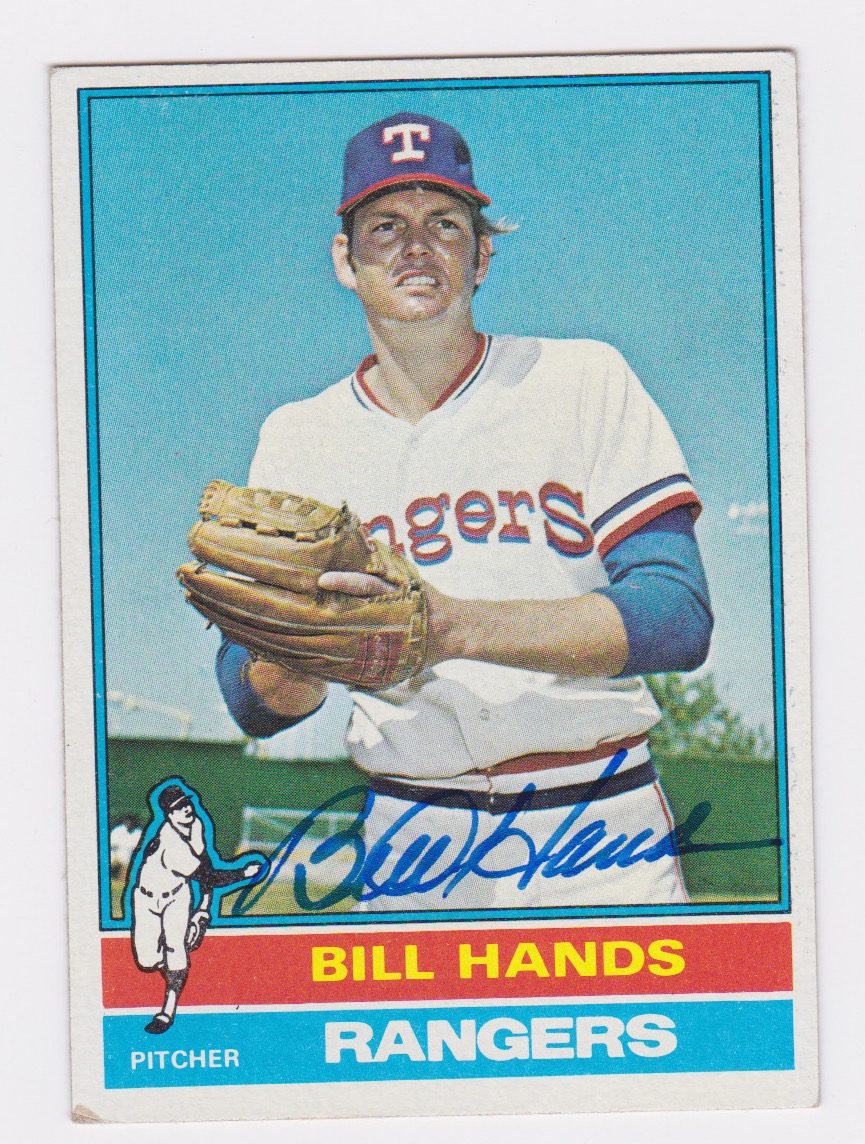 Autographed BILL HANDS 1976 Topps Card