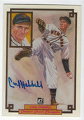 Autographed Carl Hubbell New York Giants 1984 TW DONRUSS Champion Card #55