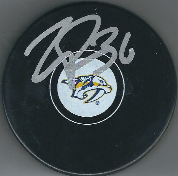 Autographed ZAC RINALDO Nashville Predators Hockey Puck