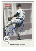 Autographed GAYLORD PERRY 2002 Fleer Greats of the Game Card