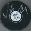 Autographed MATTIAS EKHOLM Nashville Predators Hockey Puck