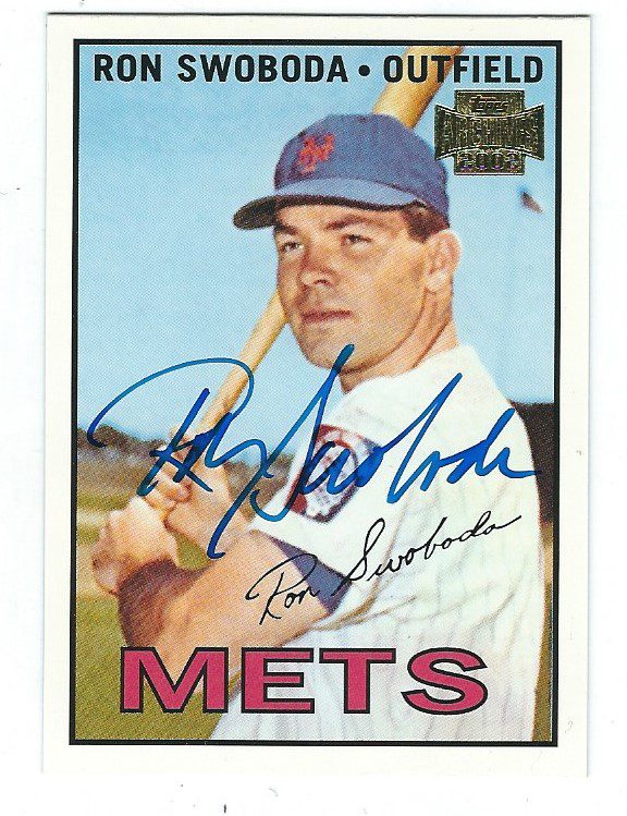 Autographed RON SWOBODA 2002 Topps Archive Card