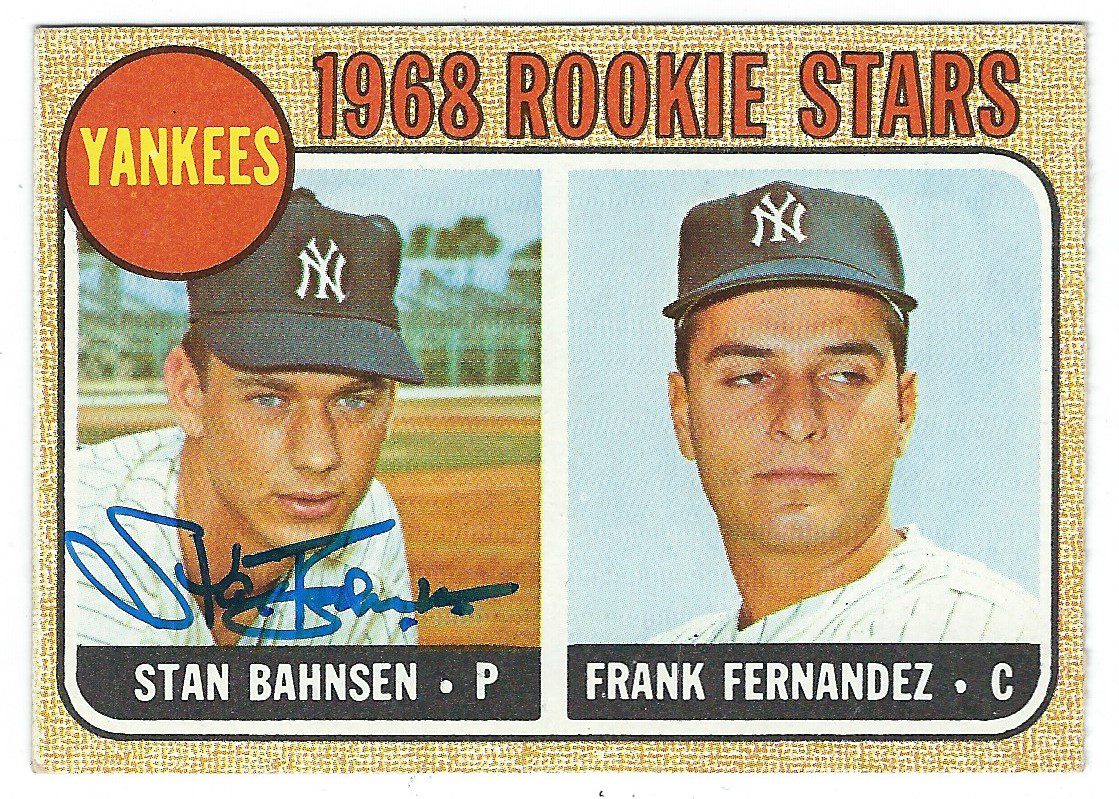 Autographed STAN BAHNSEN New York Yankees 1968 Topps Card