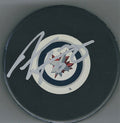 Autographed ADAM LOWRY Winnipeg Jets Hockey Puck