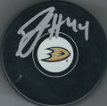 Autographed MICHAEL DEL ZOTTO Anaheim Ducks Hockey Puck
