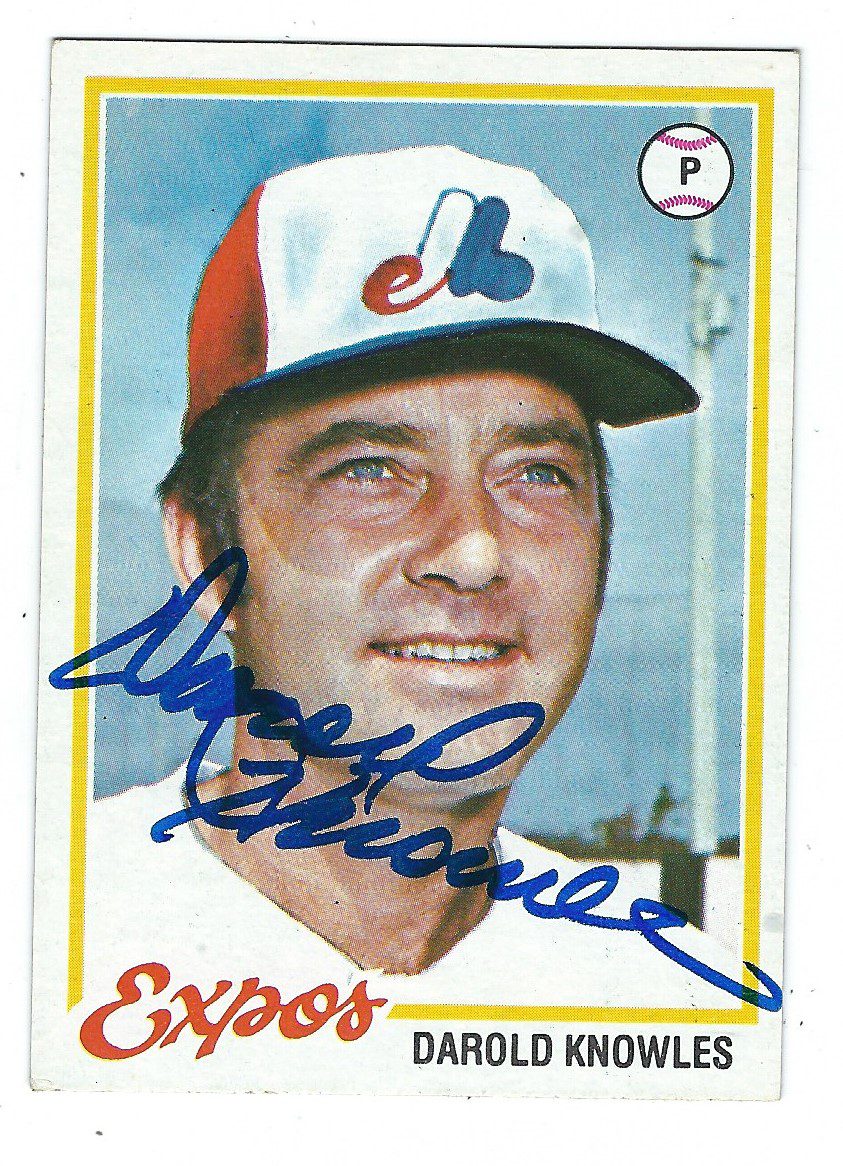 Autographed DAROLD KNOWLES 1978 Topps Card
