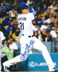 AUTOGRAPHED TRAYCE THOMPSON 8x10 Los Angeles Dodgers photo