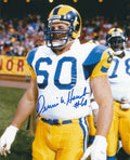 AUTOGRAPHED DENNIS HARRAH 8X10 Los Angeles Rams Photo