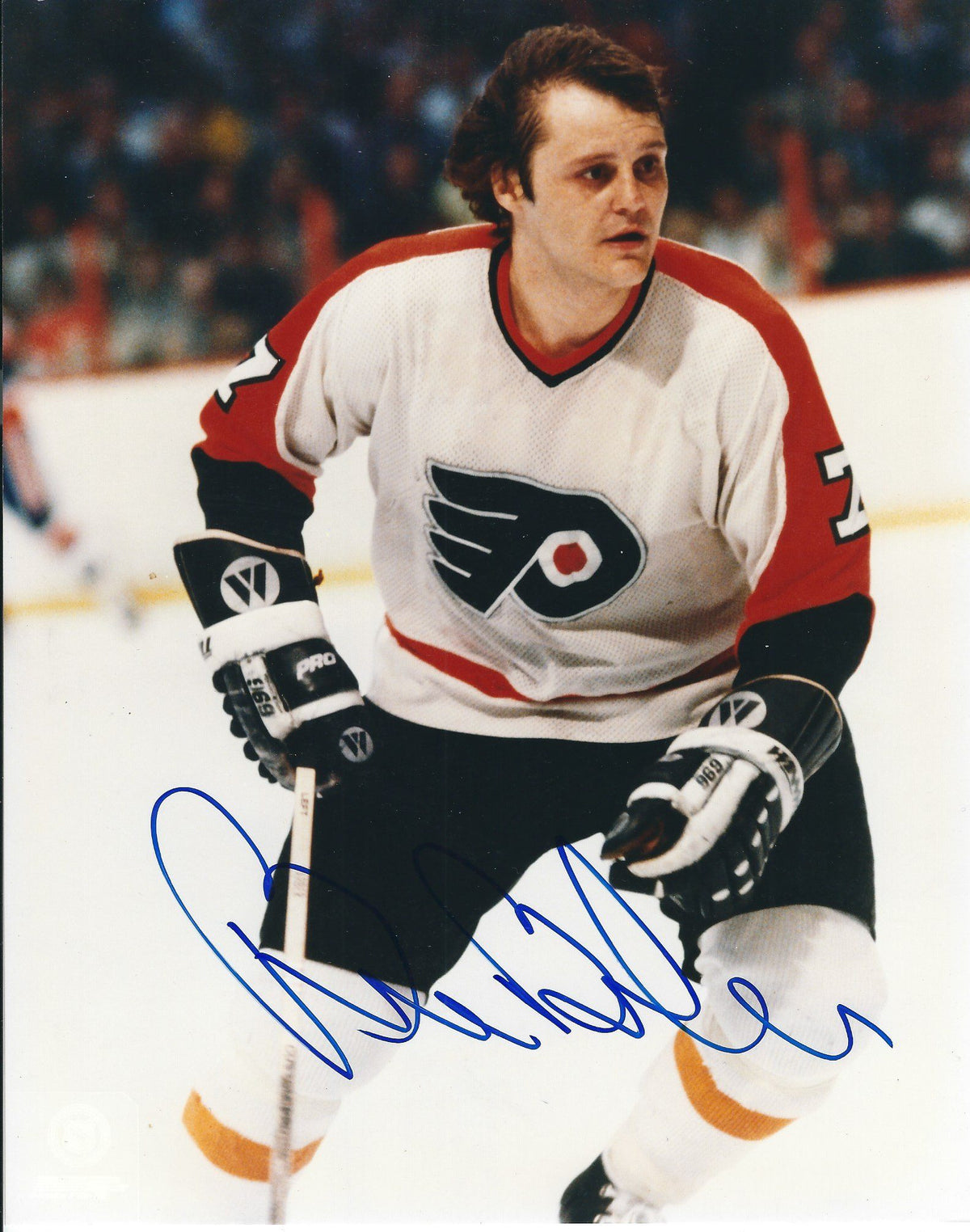 Autographed BILL BARBER 8x10 Philadelphia Flyers Photo