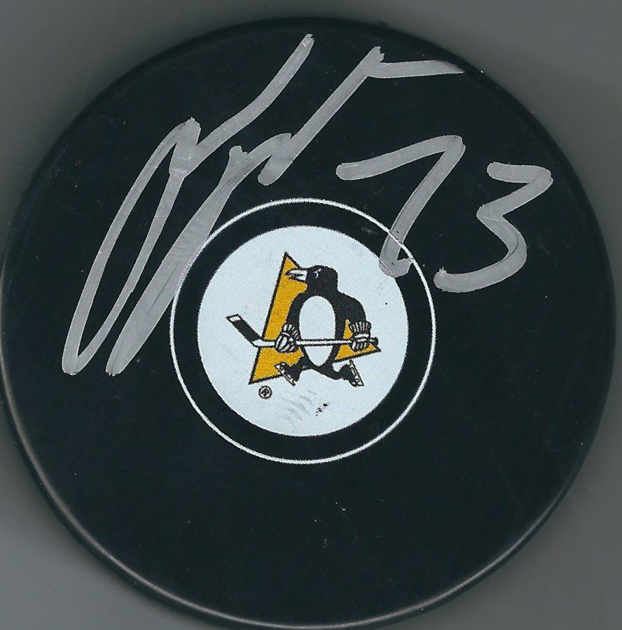 Autographed JACK JOHNSON Pittsburgh Penguins Hockey Puck