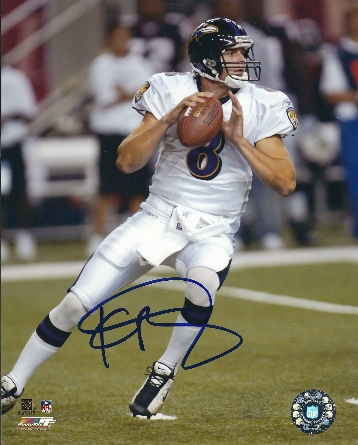 Autographed KYLE BOLLER 8x10 Baltimore Ravens Photo