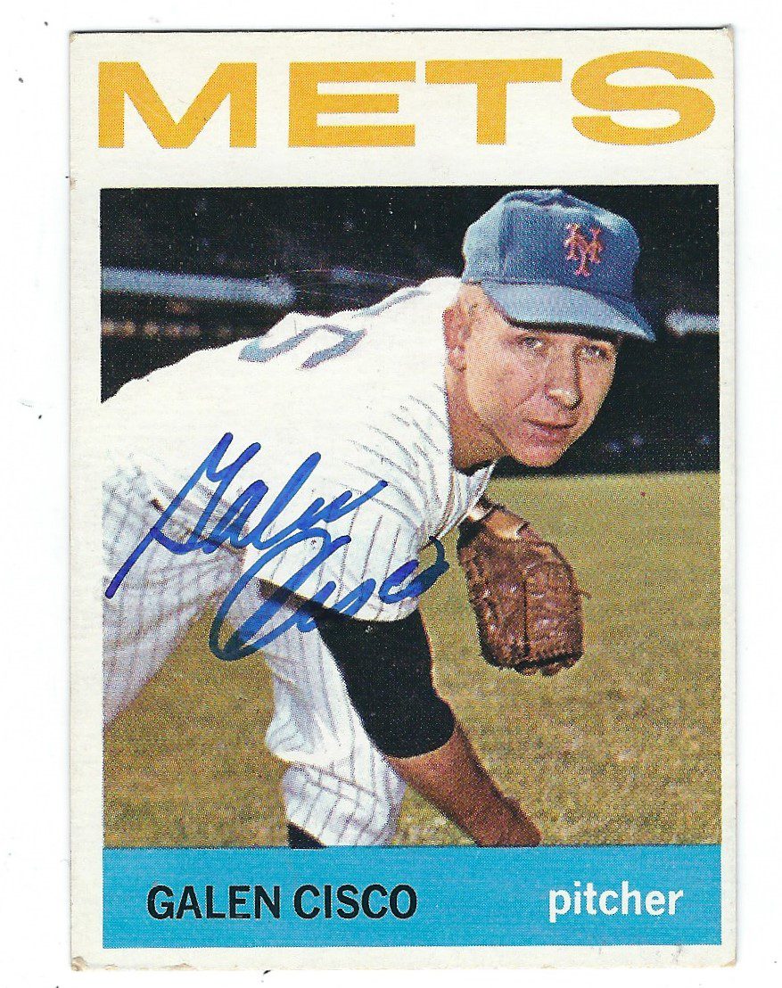 Autographed 1964 Topps Galen Cisco New York Mets Card #202 w/COA