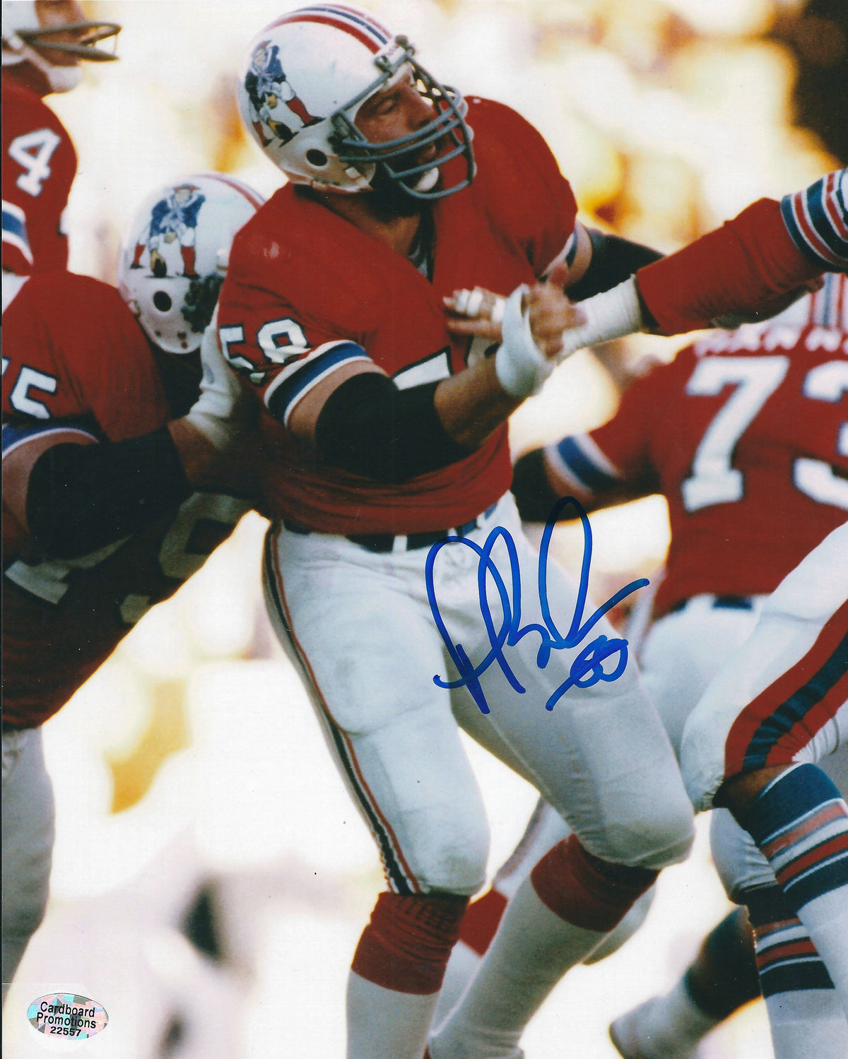 AUTOGRAPHED PETE BROCK 8X10 New England Patriots Photo