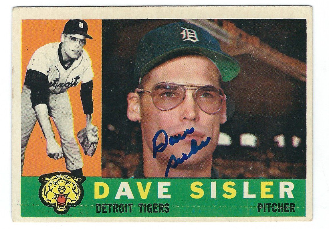 Autographed DAVE SISLER 1960 Topps Card