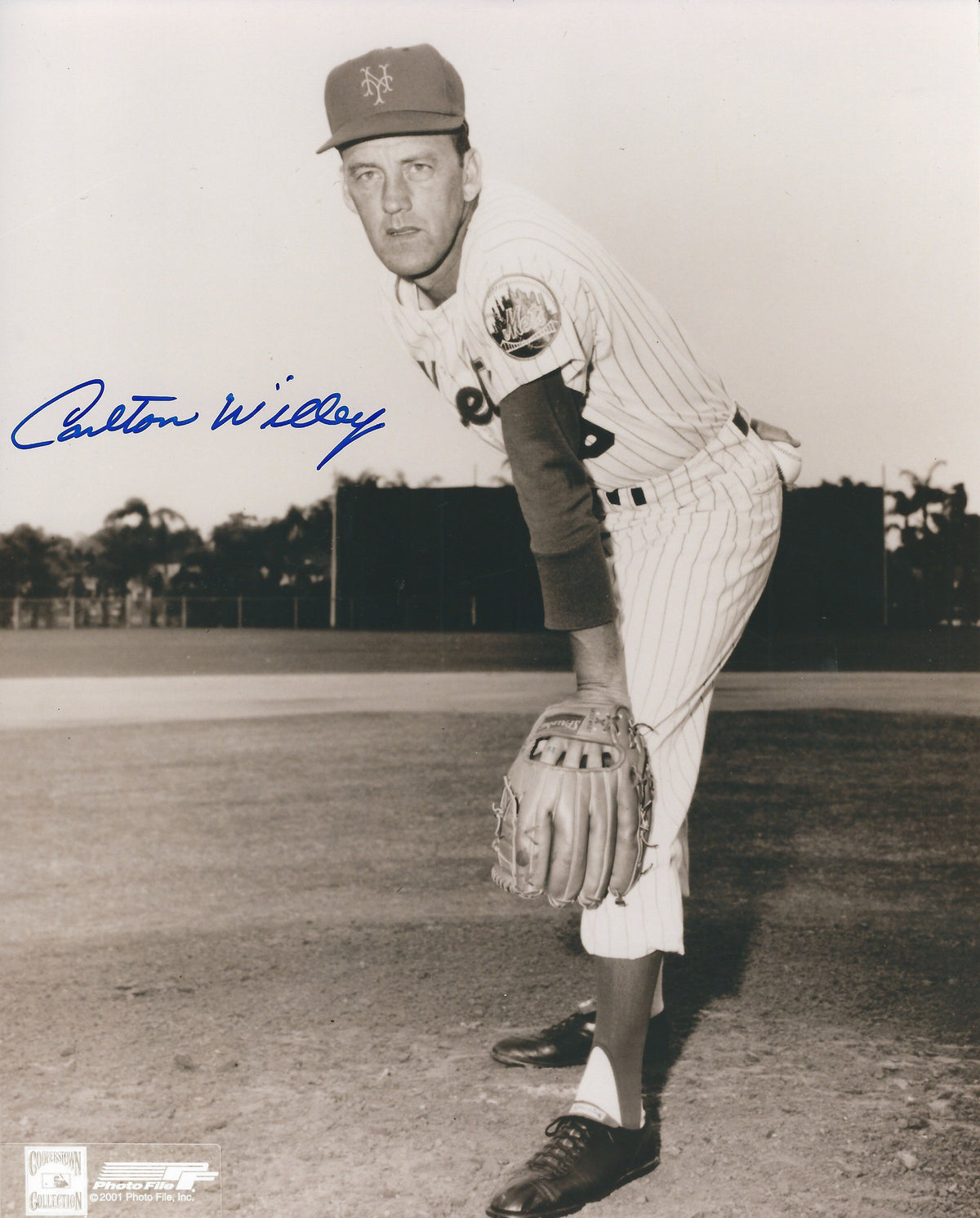 AUTOGRAPHED CARLTON WILLEY 8X10 New York Mets photo