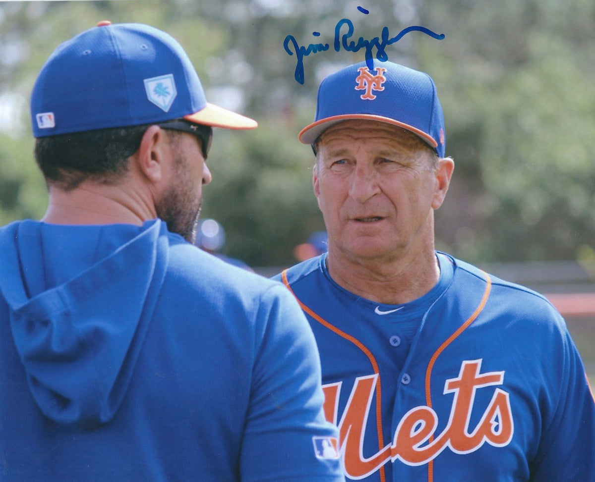 AUTOGRAPHED JIM RIGGLEMAN 8X10 New York Mets photo