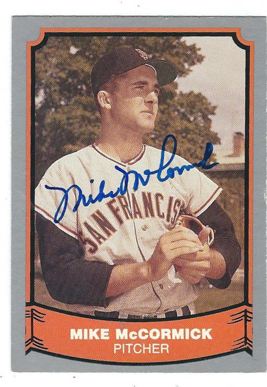 Autographed  MIKE MCCORMICK 1988 Pacific Legends Card #67