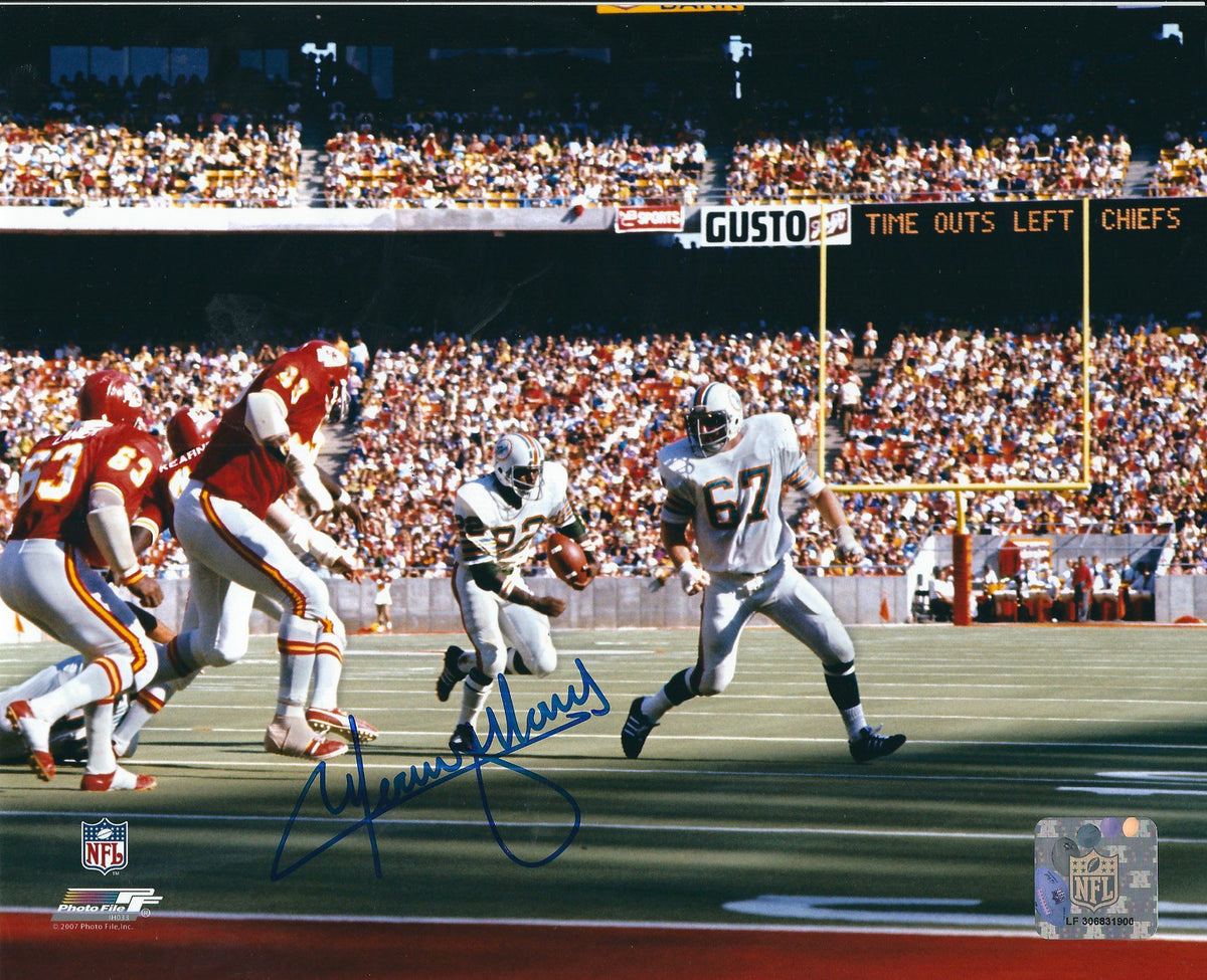 Autographed MERCURY MORRIS 8x10 Miami Dolphins  photo