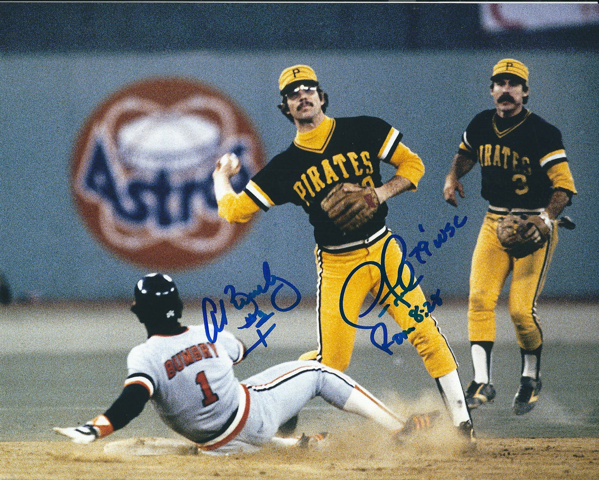 AUTOGRAPHED AL BUMBRY Orioles &amp; TIM FOLI Pirates 8x10 Photo