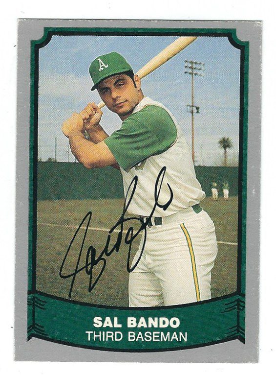 Autographed  SAL BANDO 1988 Pacific Legends Card #99