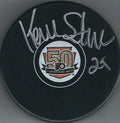Autographed KEVIN STEVENS Philadelphia Flyers 50th Anniversary Hockey Puck