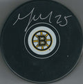 Autographed MAX TALBOT Boston Bruins Hockey Puck