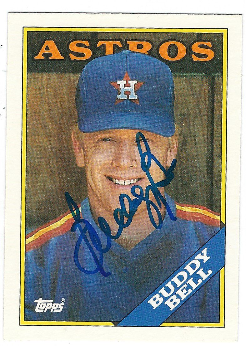 Autographed BUDDY BELL 1988 Topps Card