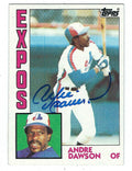 Autographed ANDRE DAWSON Montreal Expos 1984 Topps Card