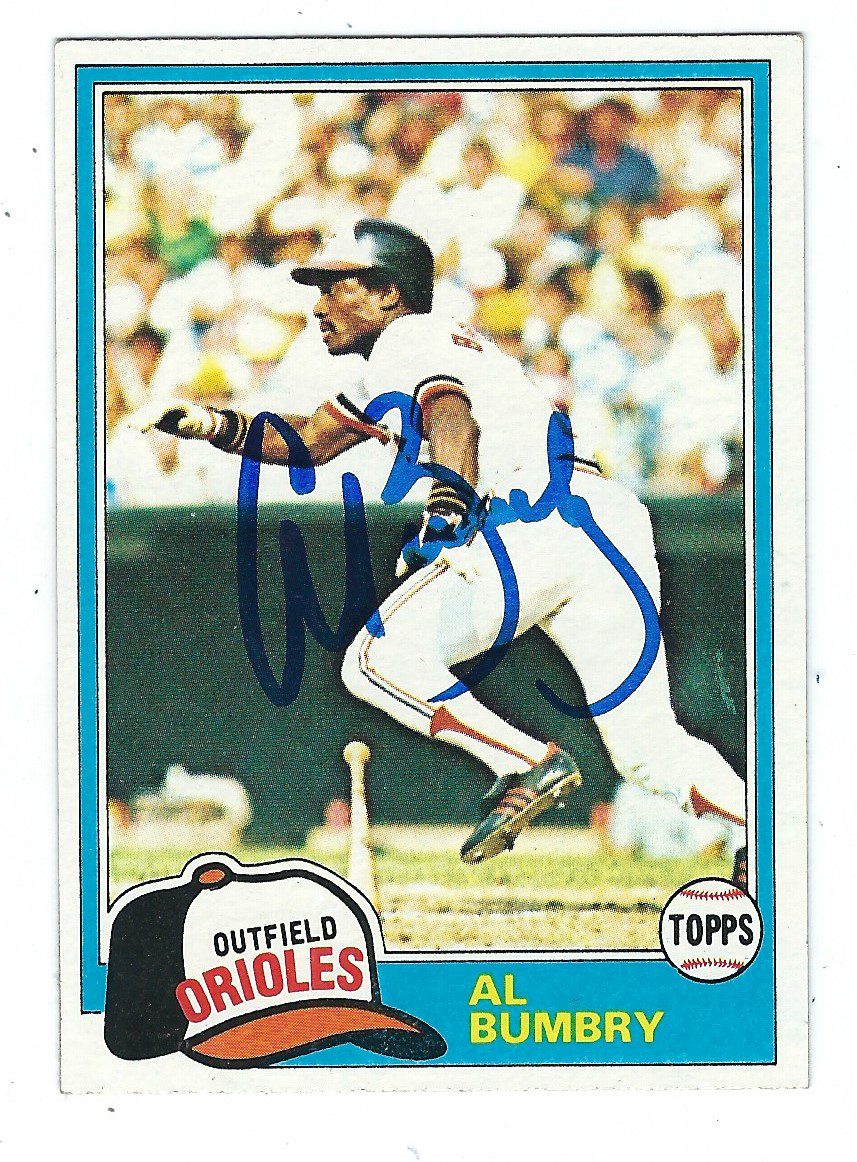 Autographed AL BUMBRY  1981 Topps Card