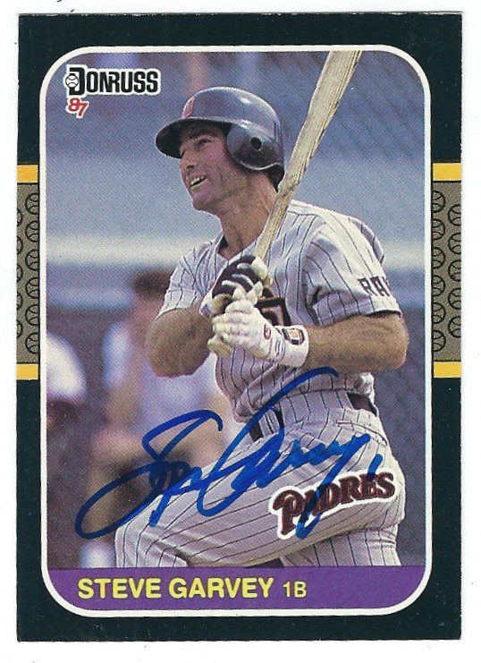 Autographed STEVE GARVEY 1987 Donruss card