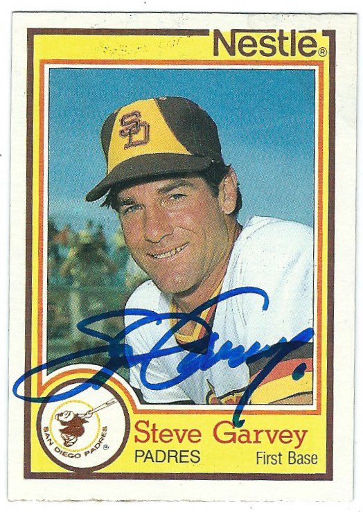 Autographed STEVE GARVEY 1984 Topps Nestles Card