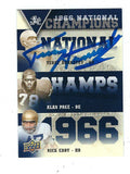 Autographed TERRY HANRATTY 2013 Upper Deck Notre Dame 1966 National Champs Trio Card