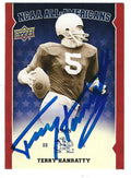 Autographed TERRY HANRATTY 2013 Upper Deck Notre Dame Card