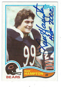 Autographed DAN HAMPTON 1982 Topps Chicago Bears Card