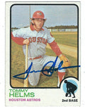 Autographed TOMMY HELMS 1973 Topps  Card