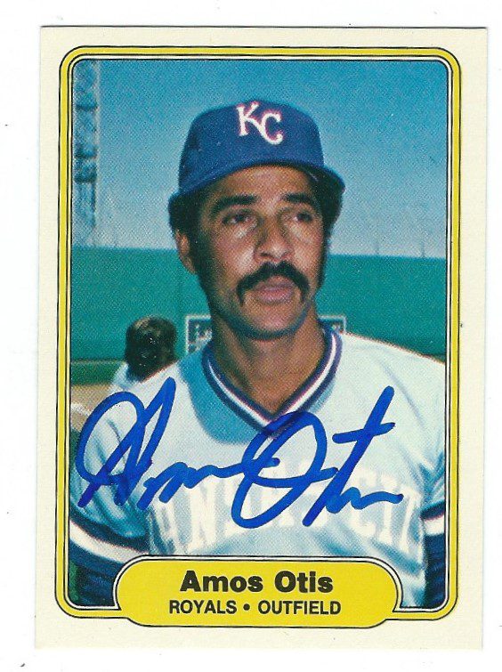 Autographed AMOS OTIS 1982 FLEER Card