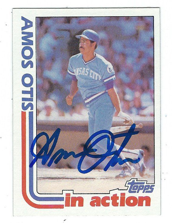 Autographed AMOS OTIS 1982 TOPPS Card
