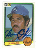 Autographed AMOS OTIS 1983 Donruss Card