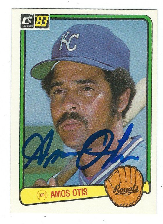 Autographed AMOS OTIS 1983 Donruss Card