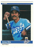 Autographed AMOS OTIS 1984 Fleer Card