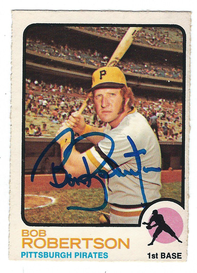 Autographed BOB ROBERTSON 1973 Topps Card