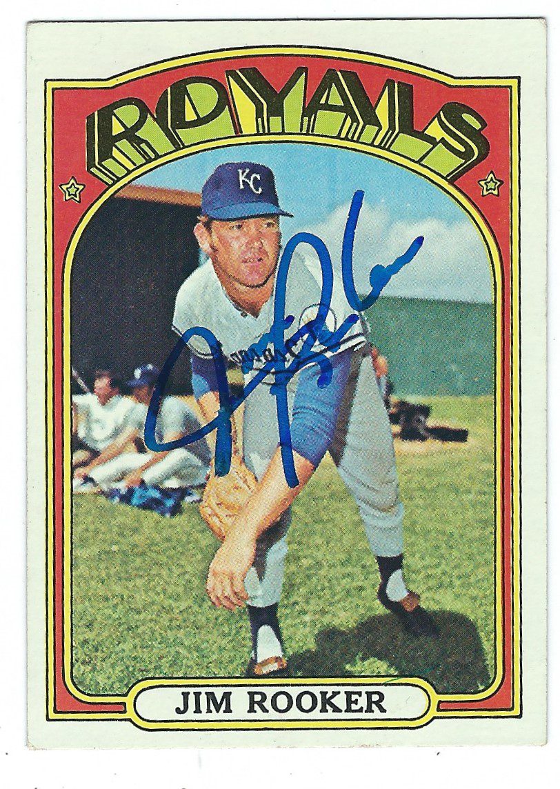 Autographed JIM ROOKER 1972 Topps Card