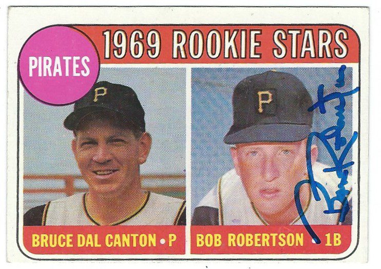 Autographed BOB ROBERTSON 1969 Topps Card